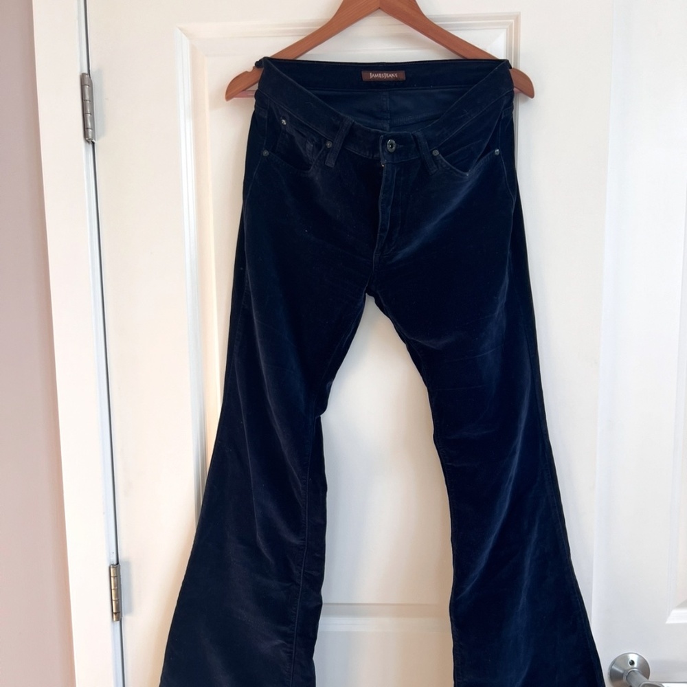 James Jeans Midnight Blue Velvet Jean Pants SZ 28